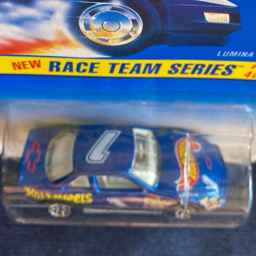 1995 Hot Wheels #275 Race Team Series 1/4 LUMINA STOCKER Blue w/7 Spokes… - Picture 5 of 5